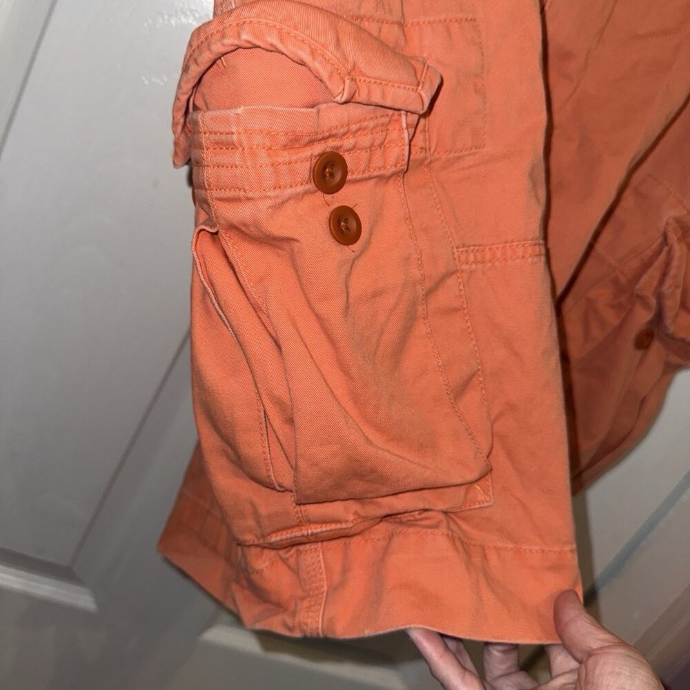 VTG Polo Ralph Lauren Men’s Cotton Cargo Shorts Orange Size 42T Tall - Picture 6 of 9